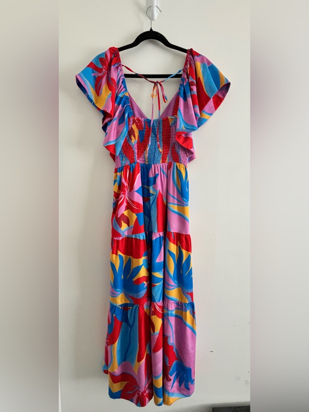 Adelyn Rae Vibrant Multicolor Floral Ruffle Dress - Picture 2 of 6